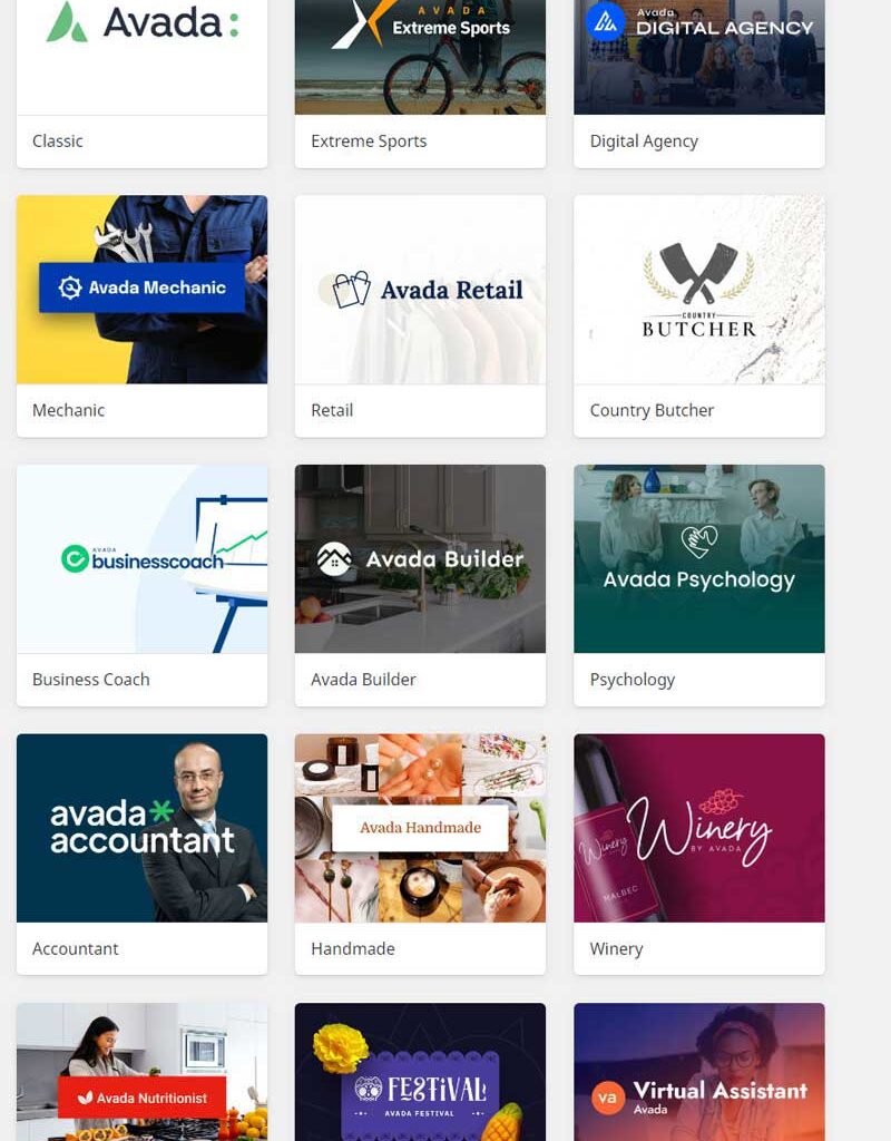 Avada theme